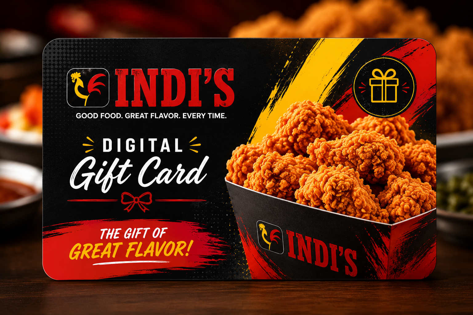 Indi's Chicken digital gift card artwork